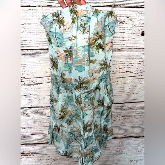 Forever 21 Tropical Print Strapless Romper - Picture 2 of 5